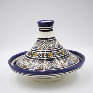 Hand Painted Tagine Set - Multicolor WITH PLATES