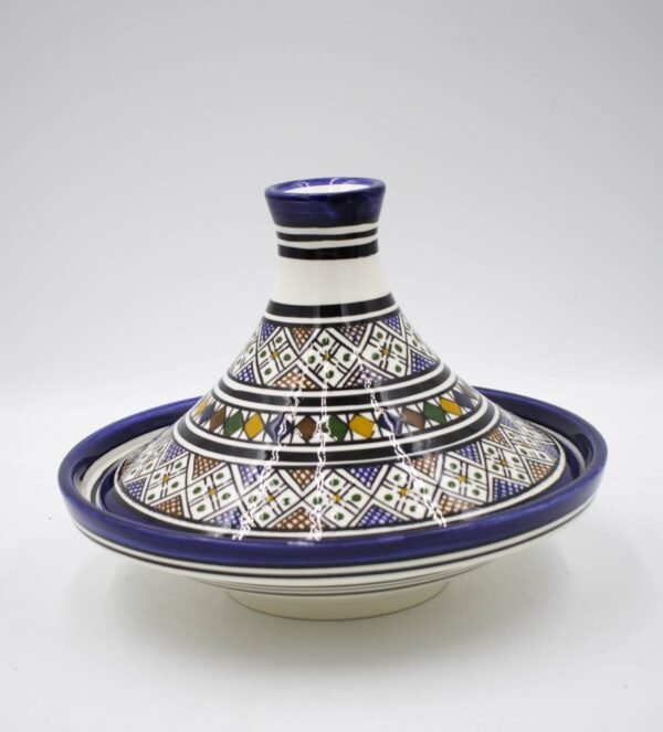 Hand Painted Tagine Set Includes 4 Matching Plates