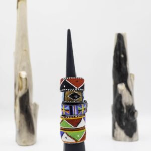 Hand Beaded Leather Bracelet