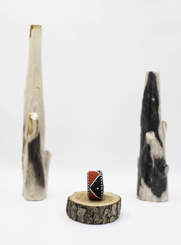 Hand Beaded Leather Bracelet