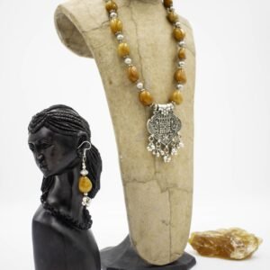 Large Beads Mixed Metal Jewellery Set