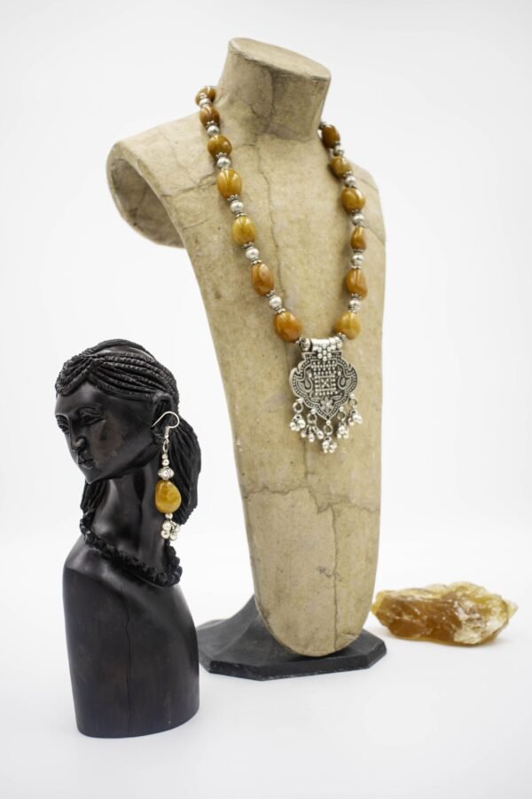 Large Beads Mixed Metal Jewellery Set