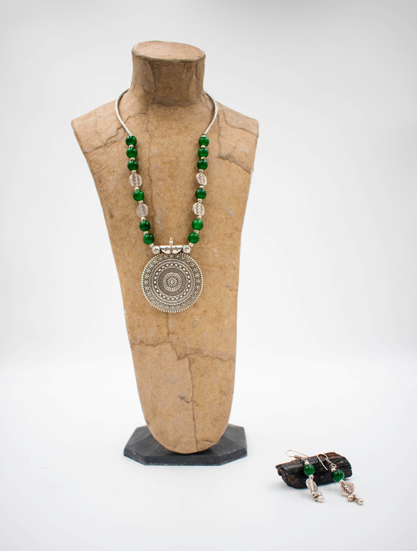 Marsala Mixed Metals Embroidered Jewellery