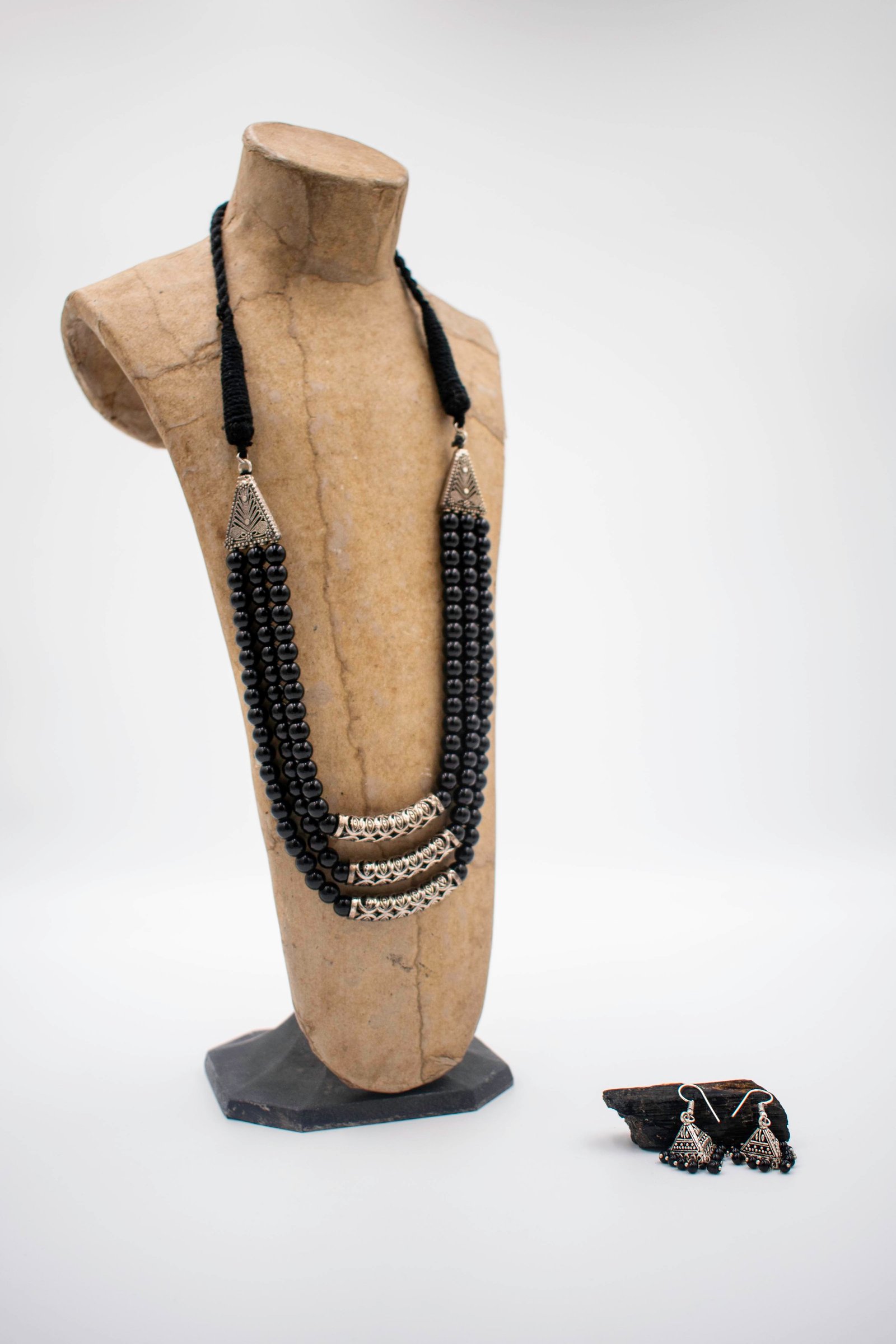 Marsala Mixed Metals Embroidered Jewellery