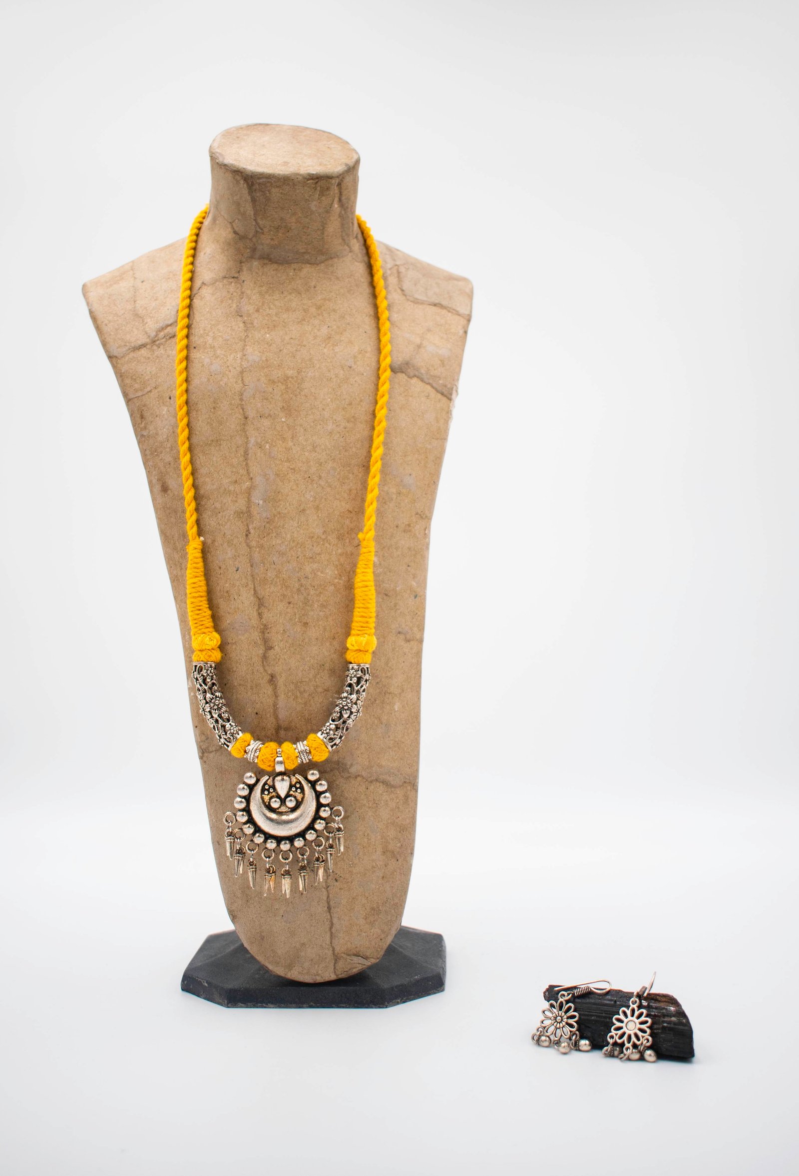 Marsala Mixed Metals Embroidered Jewellery