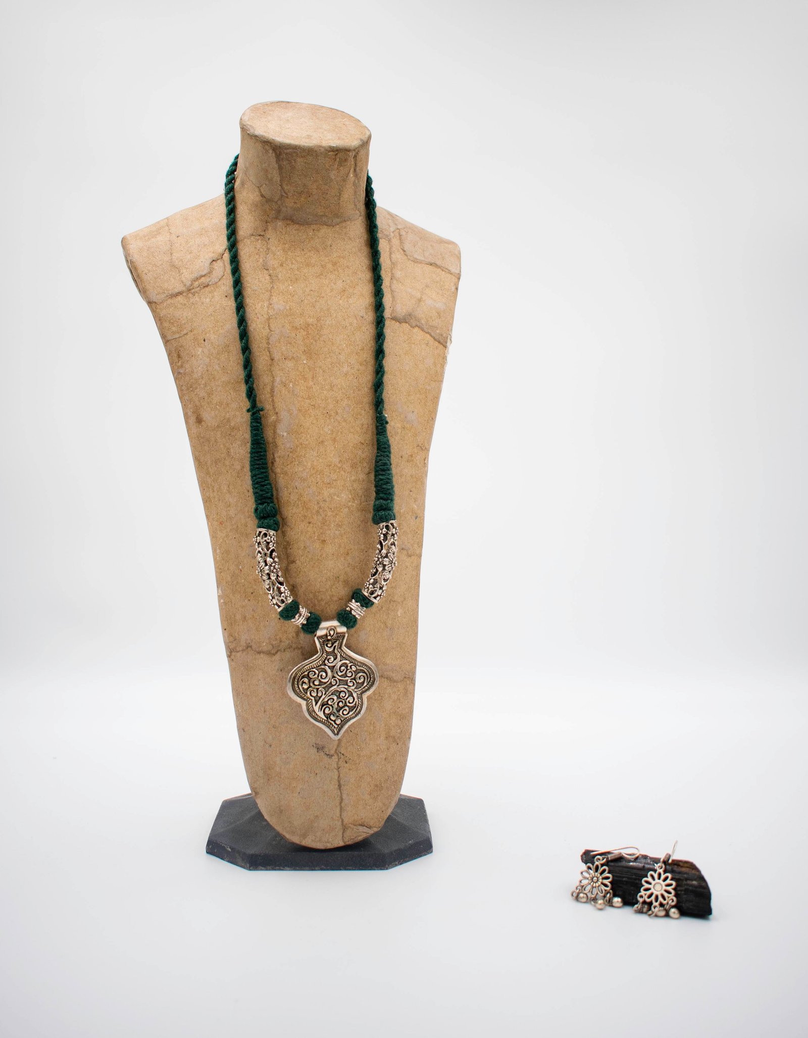Marsala Mixed Metals Embroidered Jewellery