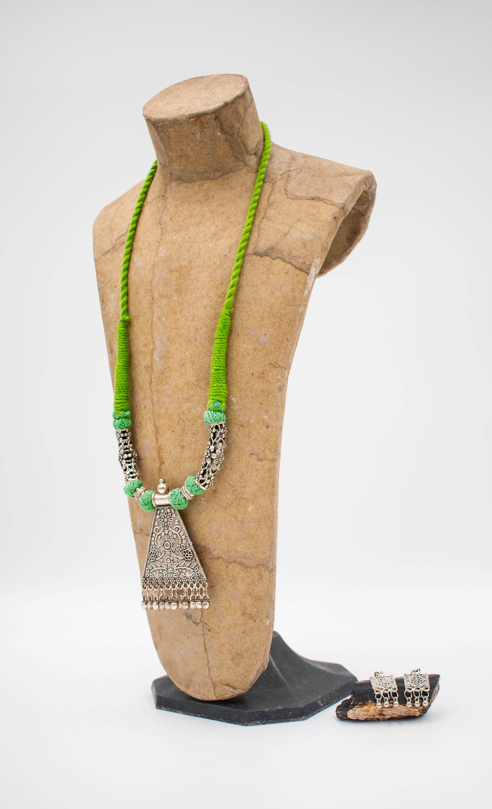 Marsala Mixed Metals Embroidered Jewellery