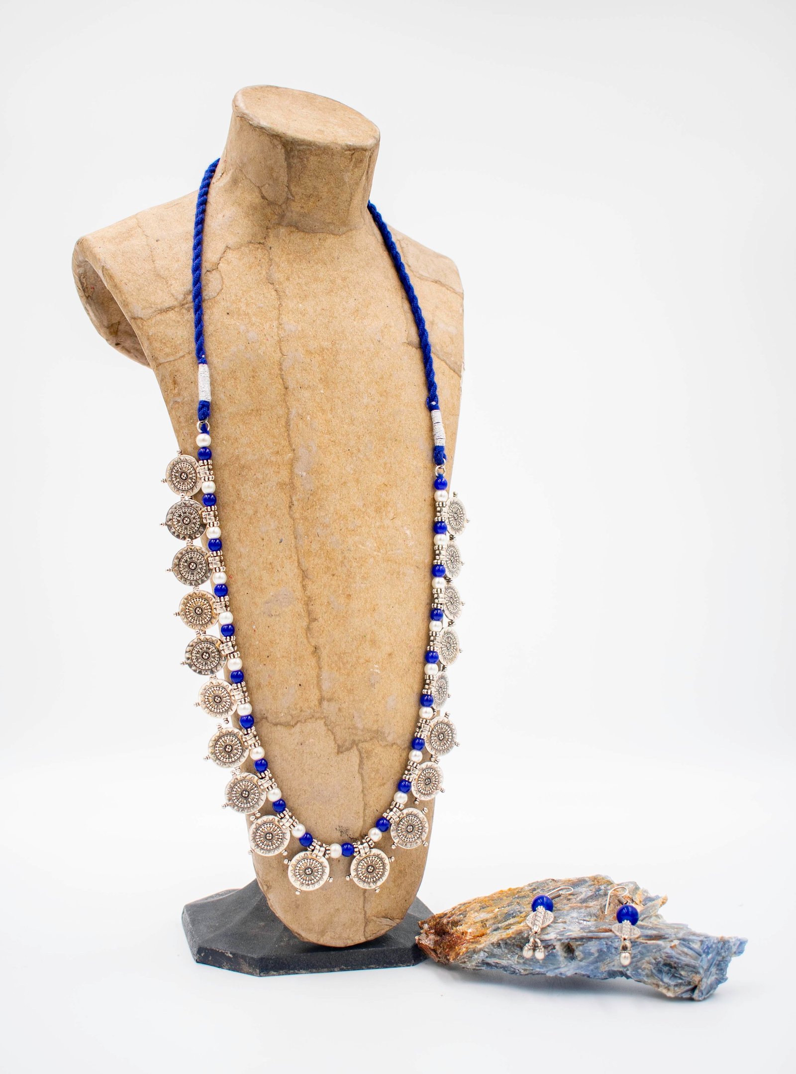 Marsala Mixed Metals Embroidered Jewellery