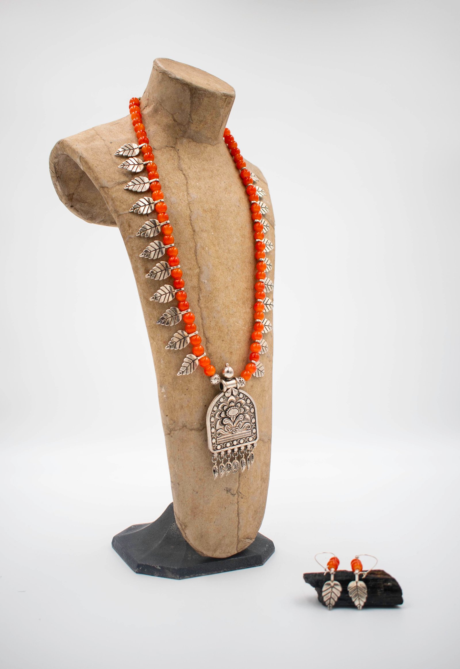 Marsala Mixed Metals Embroidered Jewellery