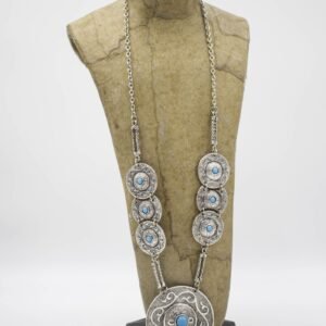 Silver & Turquoise Necklace & Earring Set