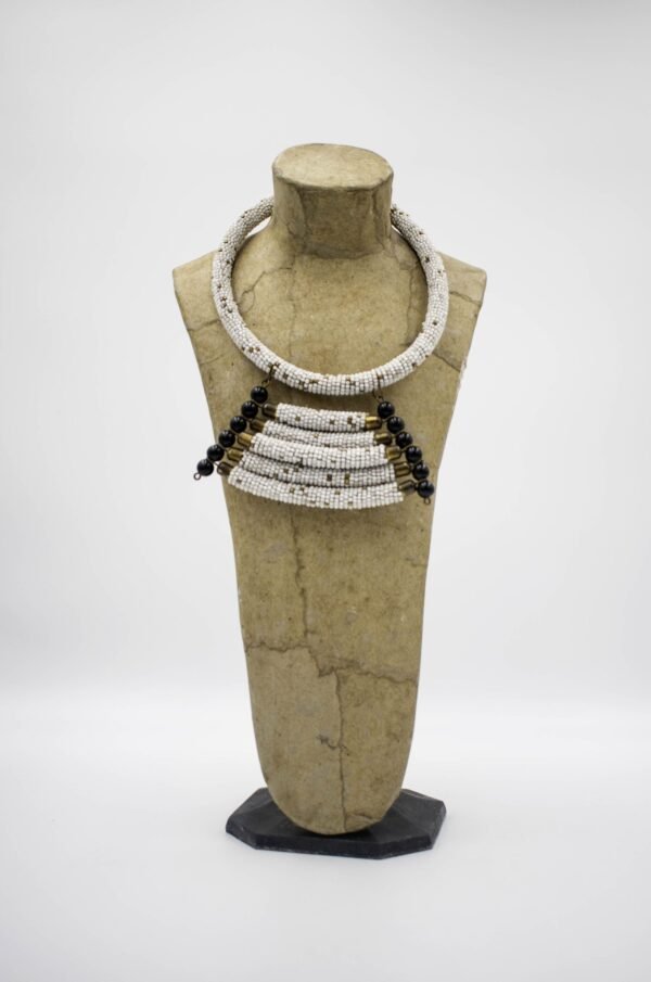 Three Band Hand Beaded Necklace