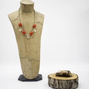 Marsala Mixed Metal Beaded Necklace