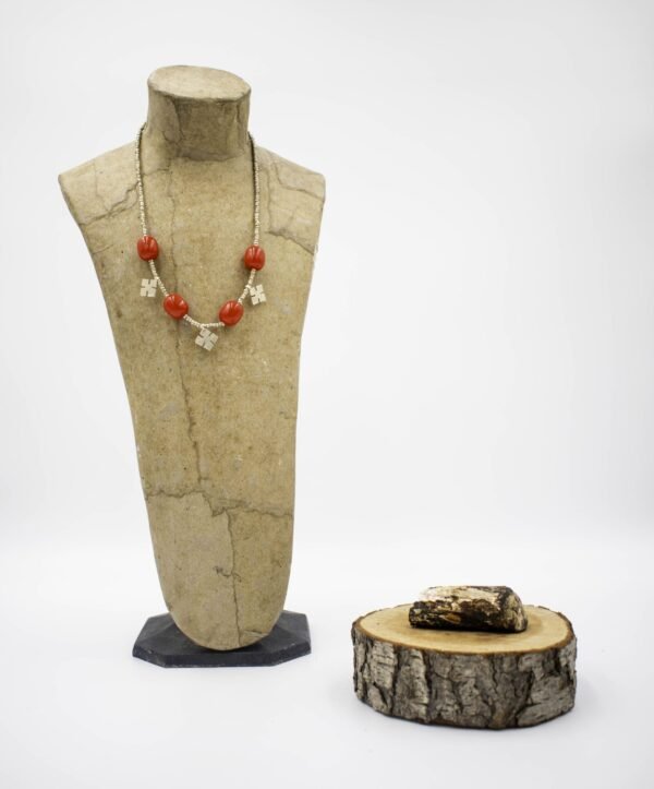 Marsala Mixed Metal Beaded Necklace