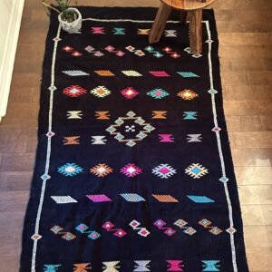 Handwoven Indigo Amazigh Rug