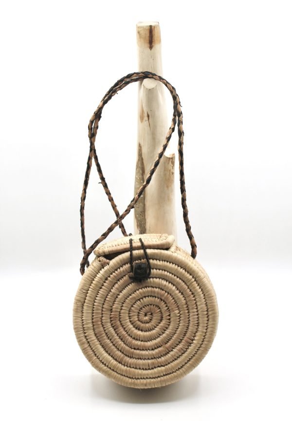 Spiral Crossbody Bag – Hand Woven Natural Material