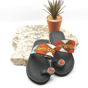 Marsala Beaded Sandals