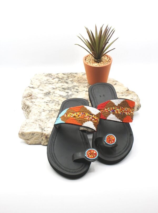 Marsala Hand Beaded Sandals