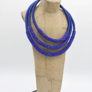 Triple Strand Hand Beaded Necklace